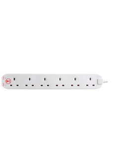 MASTERPLUG Masterplug SRG6210N-MP Six Socket Surge Protected Extension Lead, 2 Metres, White  - Image 3