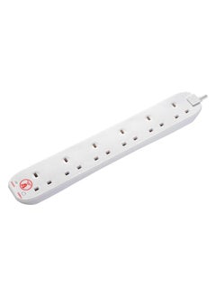 MASTERPLUG Masterplug SRG6210N-MP Six Socket Surge Protected Extension Lead, 2 Metres, White  - Image 2