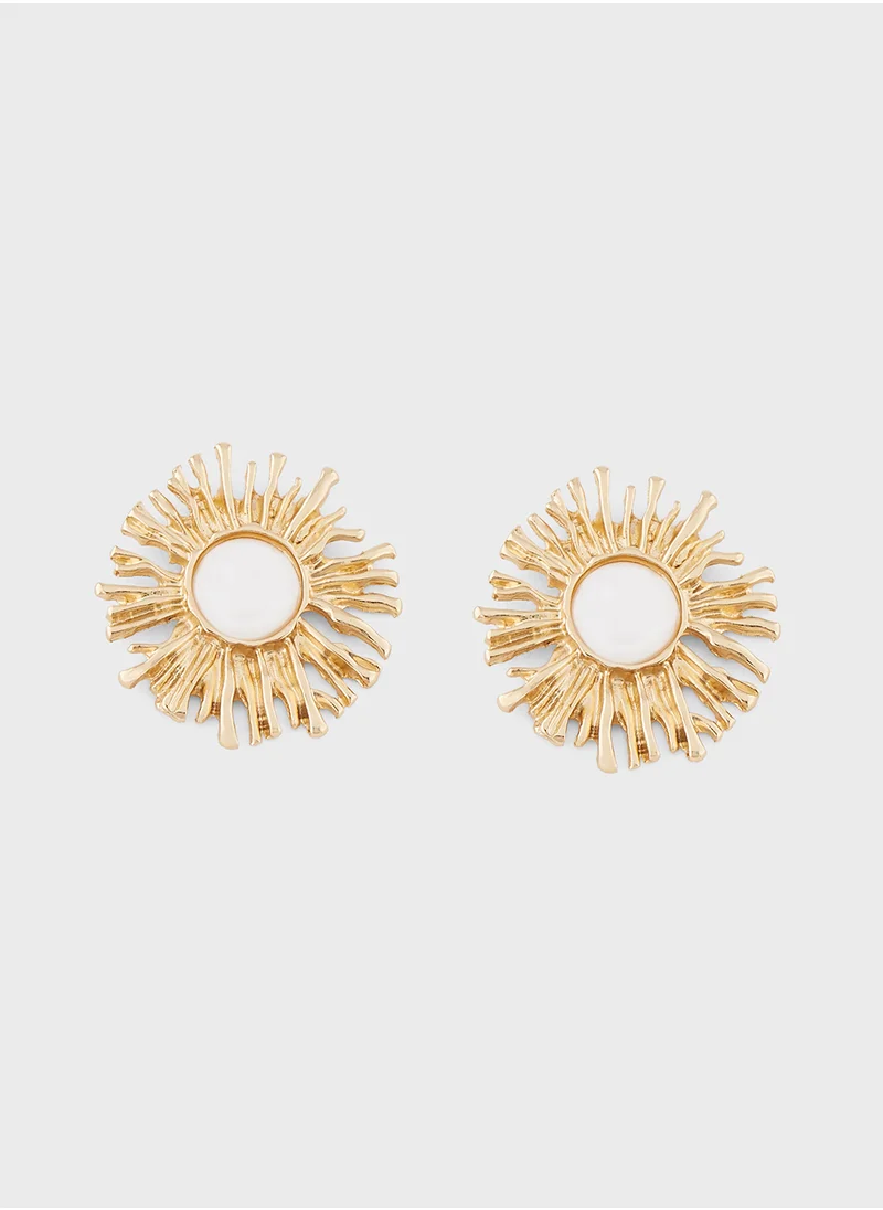 ايلا Pearl Pendant Necklace & Earrings Set