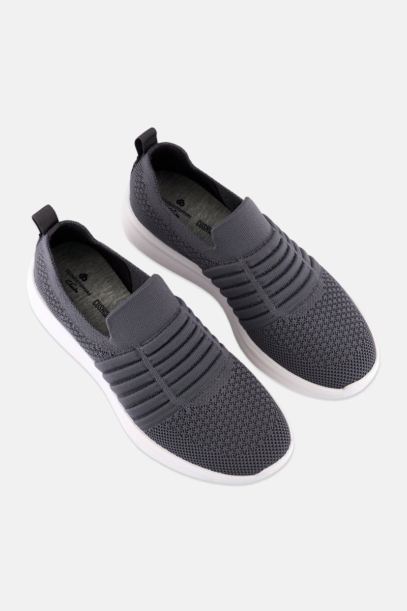 clarks Women Standard Slip On Casual Shoes, Light Grey - Image 4