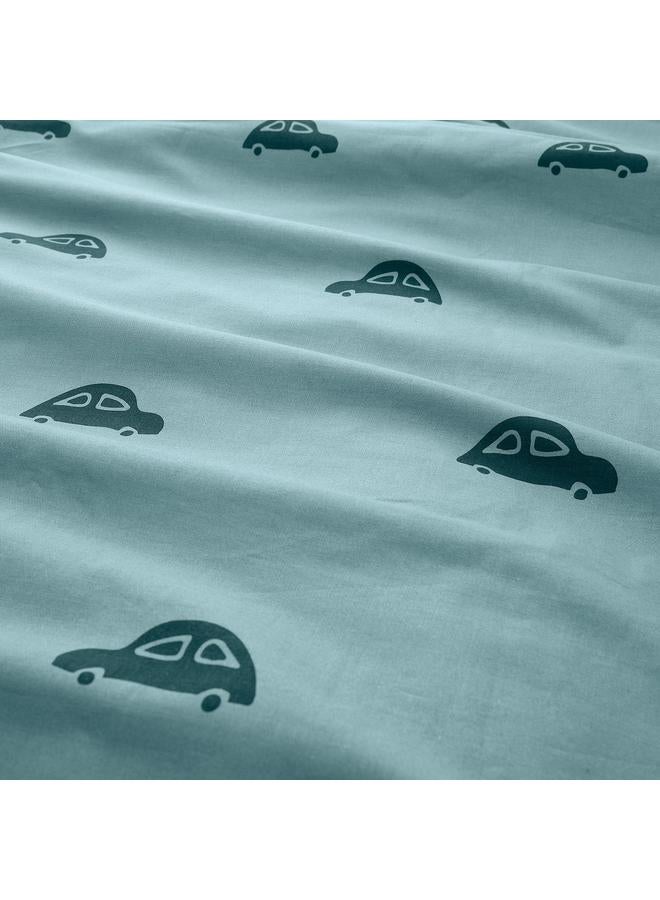 Zaboon Duvet cover and pillowcase, car pattern/blue, 150x200/50x80 cm - Image 4