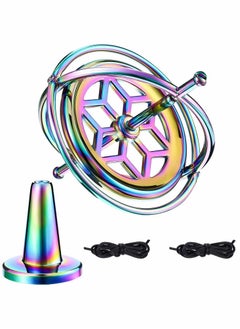 Y&D Gyroscope, Metal Anti-Gravity Gyroscope Toy Colorful Spinning Top Desktop Ornament for Children Adult  - Image 1