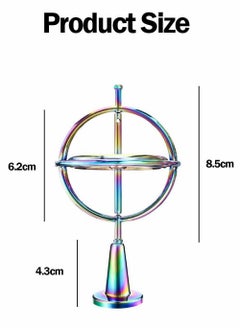 Y&D Gyroscope, Metal Anti-Gravity Gyroscope Toy Colorful Spinning Top Desktop Ornament for Children Adult  - Image 5