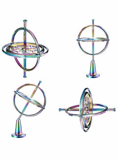 Y&D Gyroscope, Metal Anti-Gravity Gyroscope Toy Colorful Spinning Top Desktop Ornament for Children Adult  - Image 2