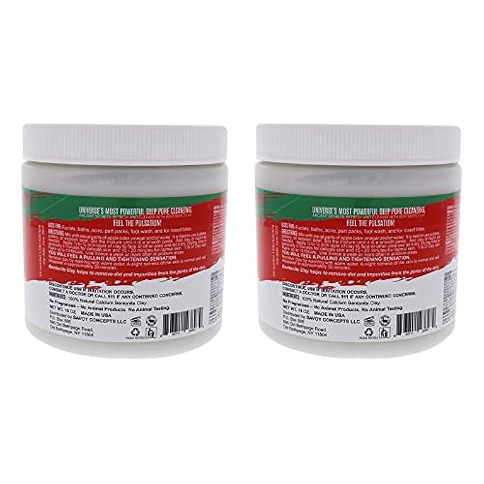 Mayan Magic Mud Powerful Deep Pore Cleansing Calcium Bentonite Clay - Natural Face Mask Peel For Men And Women - USA Made Full Facial Skin Care - Spa Level Beauty Products That Cleanse Skin - 2 Pc - Image 2