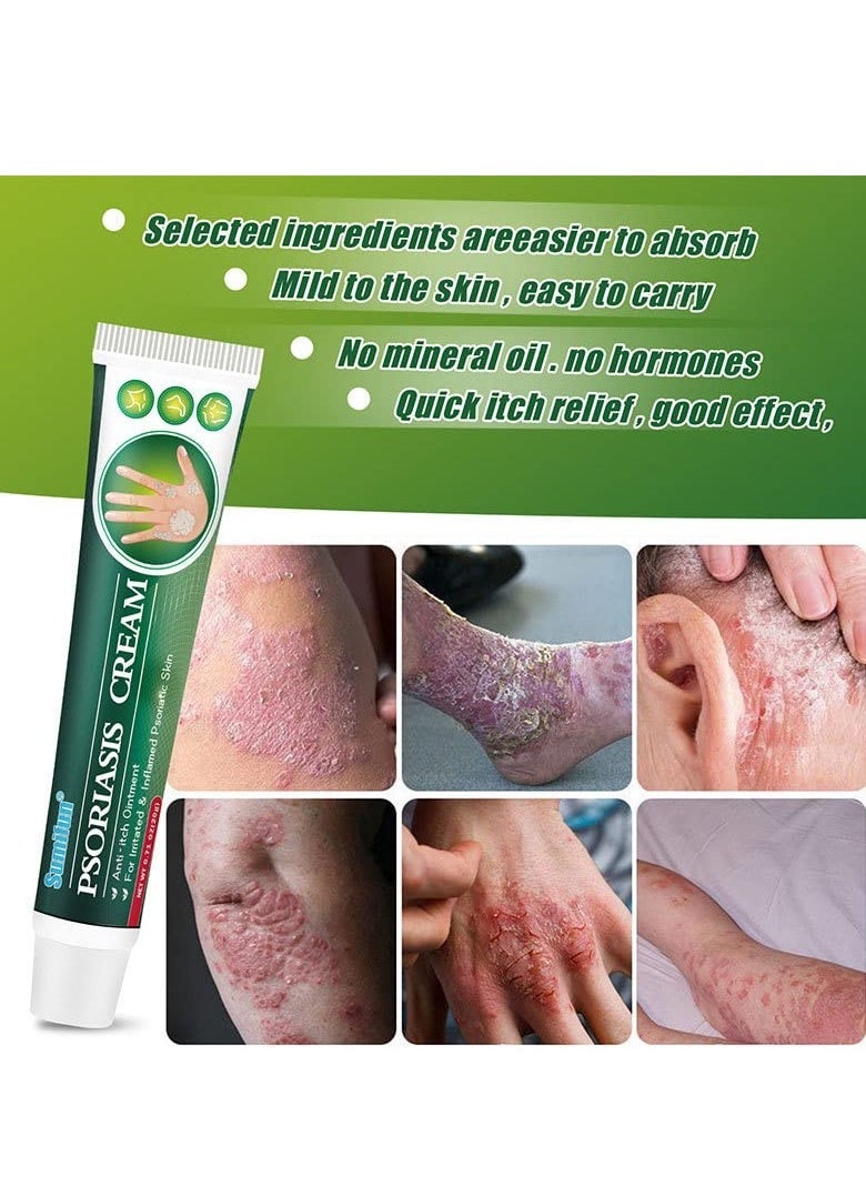 Sumifun psoriasis creamï¼Skin ringworm creamï¼Natural Chinese Herbal Eczema Psoriasis Creamsï¼effectively suppress psoriasis and itchy skin throug - Image 3