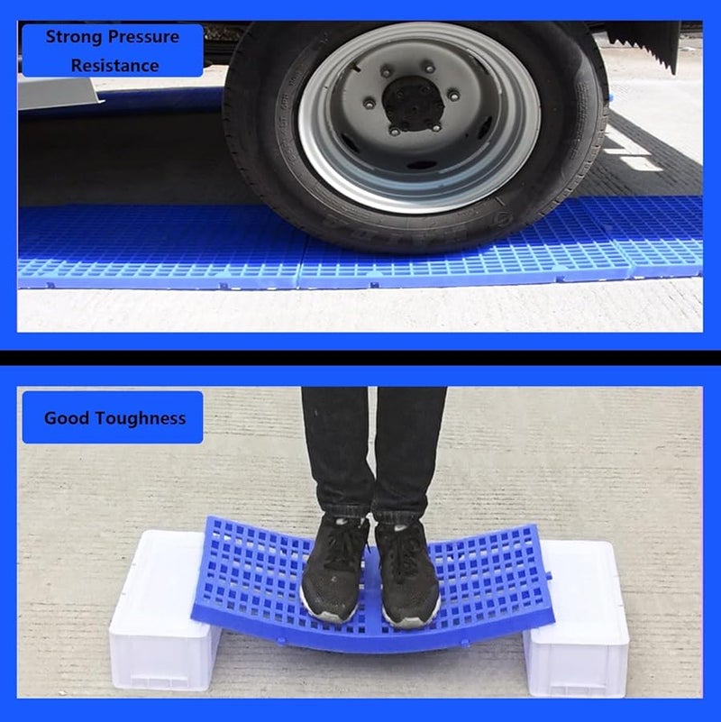 2 Pcs Plastic Pallet Grid Mats 50x50cm Ventilation Floor Pads For Storage Garage Warehouse - Image 4