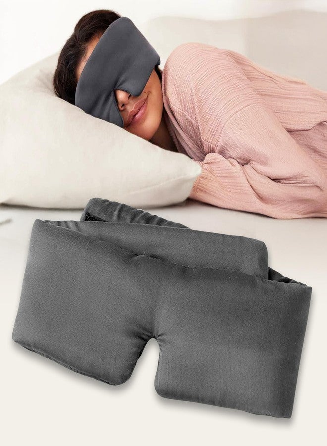 Baloo Silk Weighted Sleep Mask (Grey - 0.6 lb | Light Blocking & Sound Muffling Eye Mask for Sleeping | Cool, Soft & Comforting - Image 1