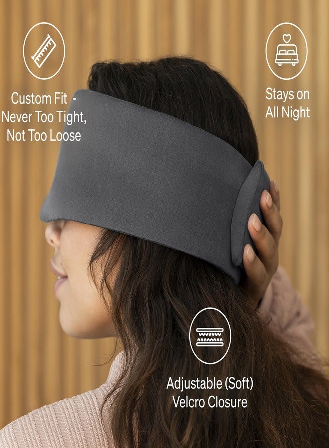 Baloo Silk Weighted Sleep Mask (Grey - 0.6 lb | Light Blocking & Sound Muffling Eye Mask for Sleeping | Cool, Soft & Comforting - Image 3