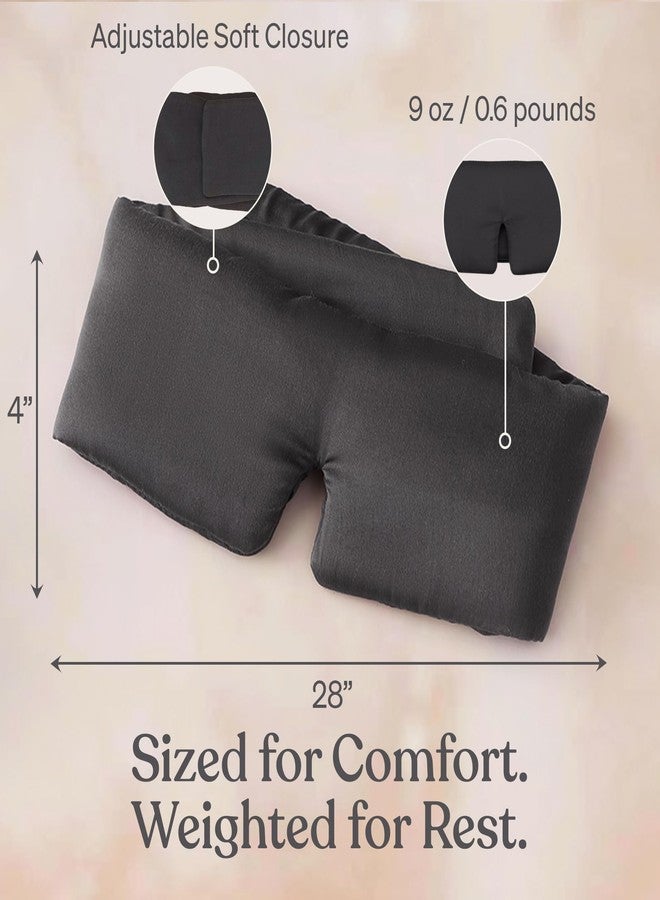 Baloo Silk Weighted Sleep Mask (Grey - 0.6 lb | Light Blocking & Sound Muffling Eye Mask for Sleeping | Cool, Soft & Comforting - Image 5