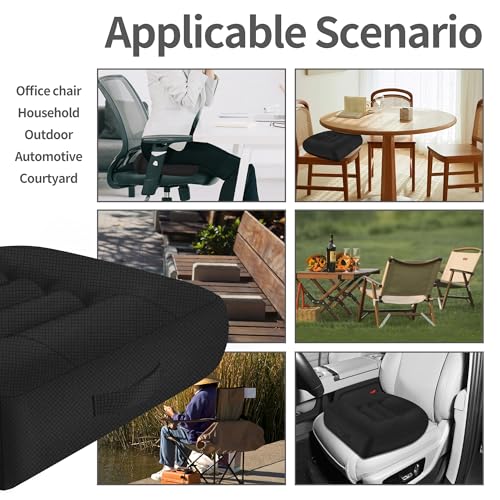 EDIETH Height-Adjustable Seat Cushion-15.7x15.7x4.7inches Improved Model with Adjustable Height Breathable Nylon mesh Fabric Ergonomic Design Suitable for use in Cars, Offices, and Outdoors - Image 4