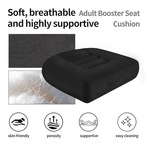EDIETH Height-Adjustable Seat Cushion-15.7x15.7x4.7inches Improved Model with Adjustable Height Breathable Nylon mesh Fabric Ergonomic Design Suitable for use in Cars, Offices, and Outdoors - Image 2