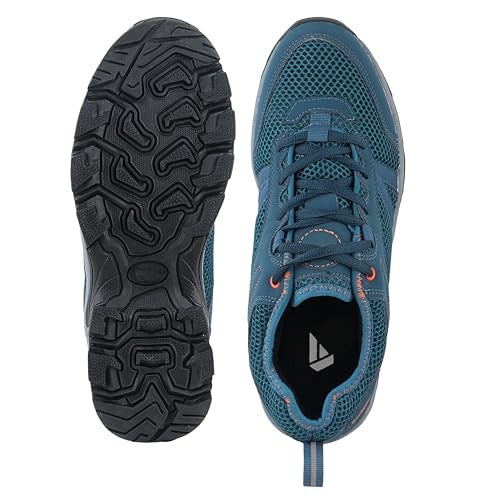 FUEL Sport Shoes Outdoor-03 for Men, Lace-Up with Style & Comfort, Lightweight Anti Skid Shoe for Running, Walking, Gym, Trekking and Hiking, Casual Footwear for Gents (Blue,9) - Image 5