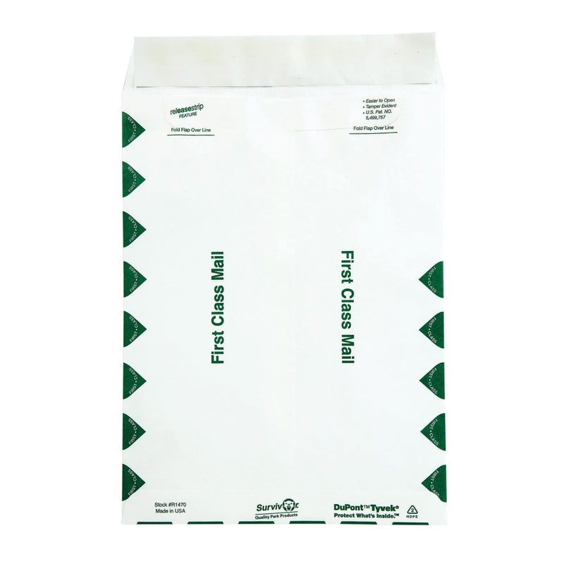 Quality Park Survivor R1470 Tyvek USPS First Class Mailer, 9 x 12, White (Box of 100) - Image 4
