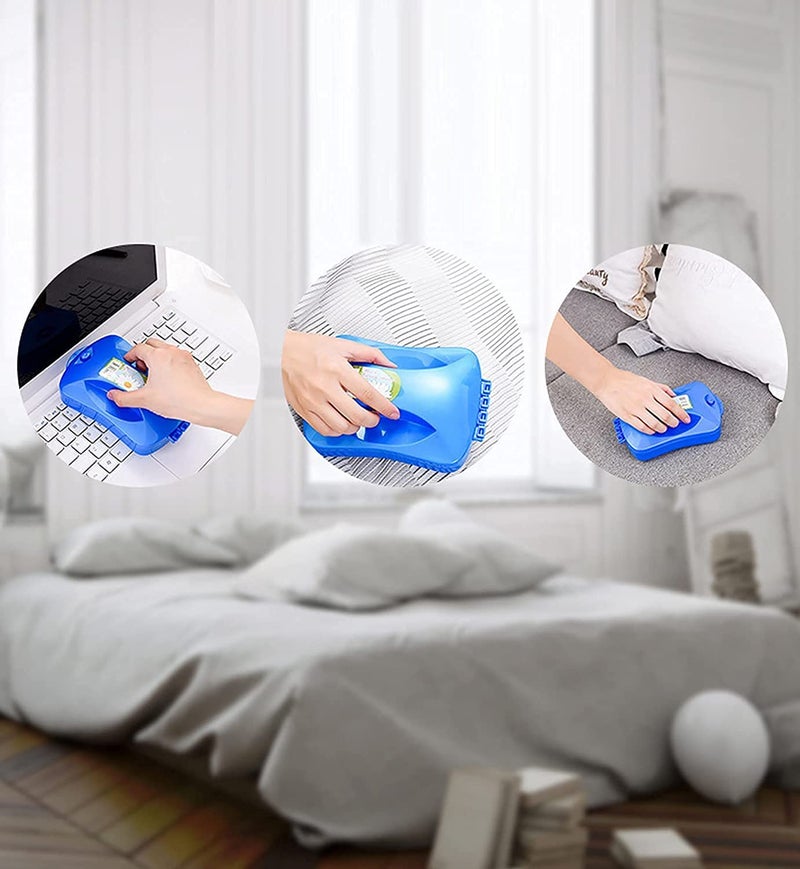 AIMERS AIMERS Carpet Cleaner Plastic Crumb Sweeper Roller Dirt Cleaning Brush Handheld Cleaning Brush with Dust Crumb Collector for Car Seats Table Linen Sofas Pack of 3  - Image 5