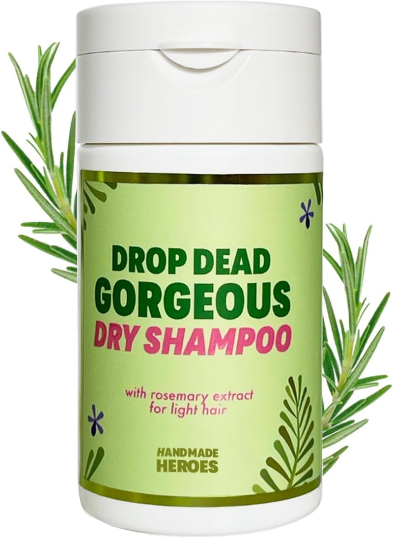 Handmade Heroes Dry Shampoo with Rosemary Oil for Hair Growth Healthier Looking Hair Volumizing Non Aerosol Drop Dead Gorgeous Dry Shampoo Rosemary 18oz