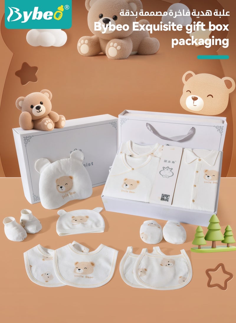 Bybeo 20PCS Newborn Baby Gifts Set, Newborn Layette Gift Set, Baby Clothes Accessories Set for Boys and Girls, Premium Cotton, Perfect Gift Box with Beautifully Gift Box for Spring Summer Autumn Winter - Image 4