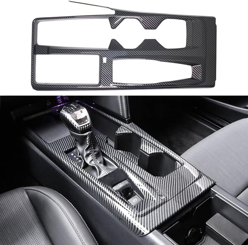Kolya Center Console Gear Shift Panel Frame Cover Trim for 2025 Toyota Camry - Carbon Fiber Style - Image 1