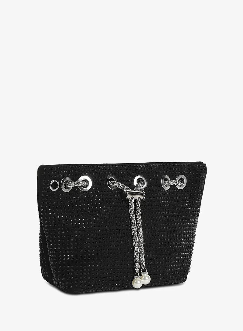 Stud Chain Handbag - Black
