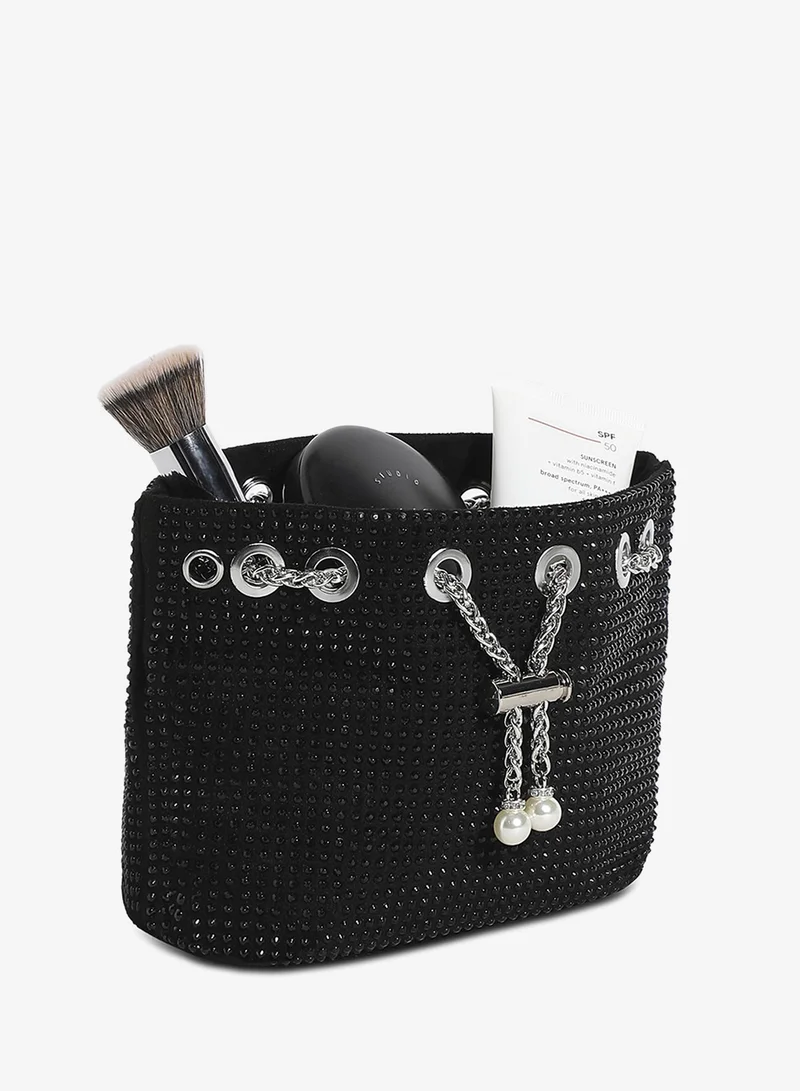Haute Sauce  Stud Chain Handbag - Black for Women | Best Price UAE