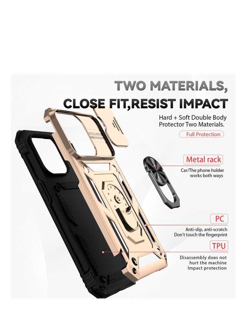 GULFLINK Back Cover Phone Protect Case For iPhone 14 promax Gold - Image 2