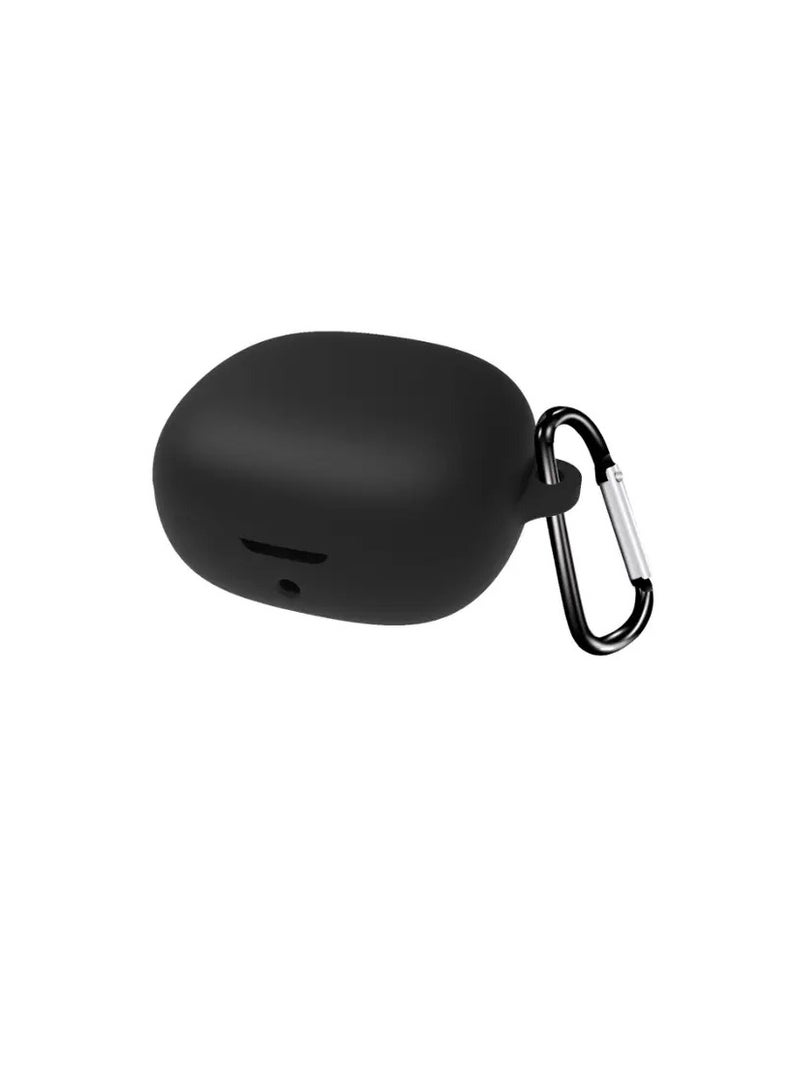 Silicone Case Compatible with Anker Soundcore R50i NC, Soft Slim Skin-Friendly Case, Shockproof Protective Cover with Carabiner (Black) - Image 1
