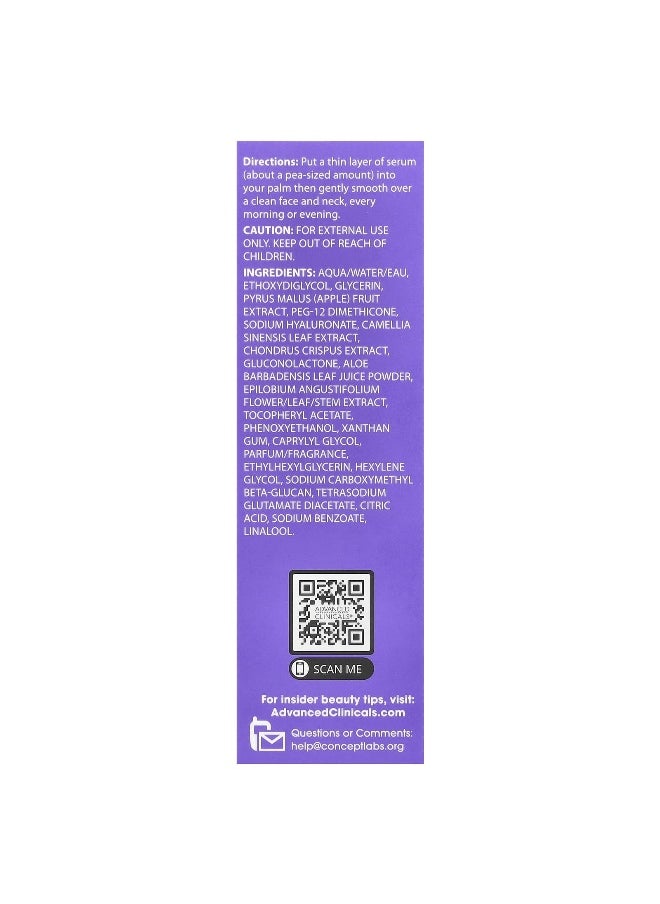 Advanced Clinicals Advanced Clinicals, Hyaluronic Serum, 1.75 fl oz (52 ml)  - Image 3