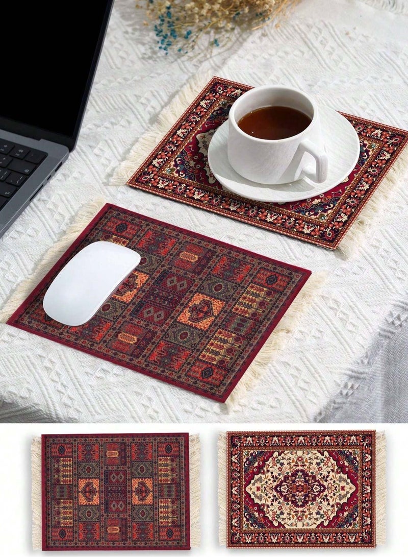 Brutelle V60 Coffee Mat Arabic Style Absorbent Insulated Coaster Coffee or Tea Coaster Table Mat Heat Resistant Drying Non-slip Coffee Coaster Suitable for Coffee Machine, Coffee Pot, Coffee Accessories, Ideal for Office Home Coffee Corner and Pour-over coffee1 Piece - Image 4