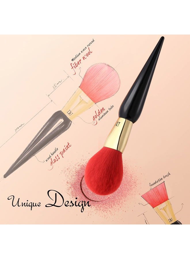 DUcare Makeup Brushes 12Pcs The Queen Series Makeup Brush set Premium Gifts Kabuki Foundation Blending Face Powder Blush Concealers Eye Shadows Brushes - Image 4