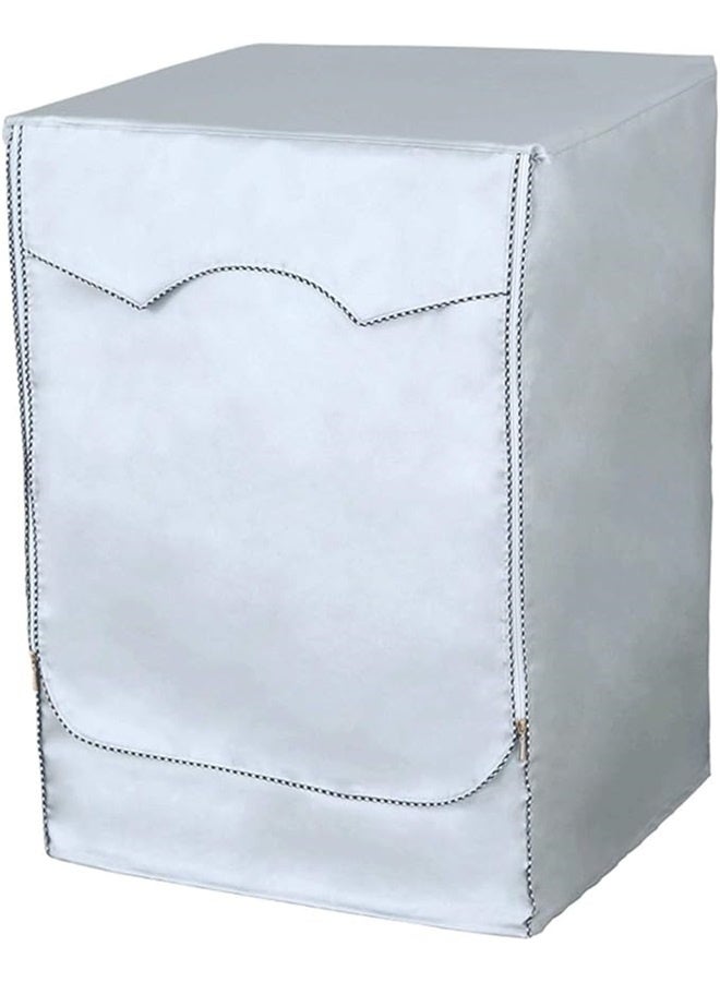 Waterproof Washing Machine Cover Grey，Appliance Dust Cover Washer Cover Drum Washing Machine Cover，Waterproof Sunscreen Clothes Hood，For Front-loading machine Waterproof dustproof Thin Dust Cover for Home Appliances(60*65*85cm)  - Image 1