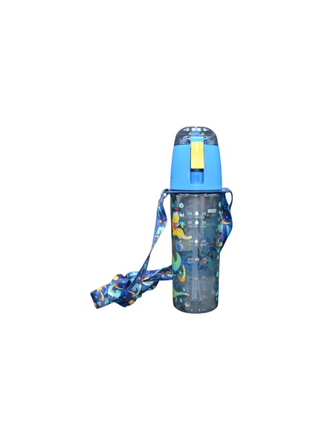 Five dream house 580ml Kids Spray Water Bottle, School Water Spray Bottle with Dinosaur World Print, Cooling Spray Bottle for Kids with Quick Dry Shoulder Strap, Kids Mist Bottle, 2 in 1 Drinking & Misting Water Bottle for Boys School Outdoor Sports - Image 2