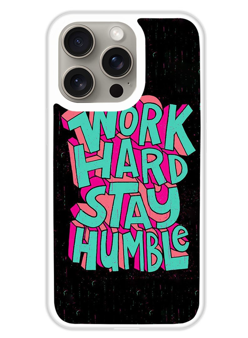 Theodor Protective Case Cover For APPLE IPHONE 15 Pro Work Hard (White Bumper) - Image 1