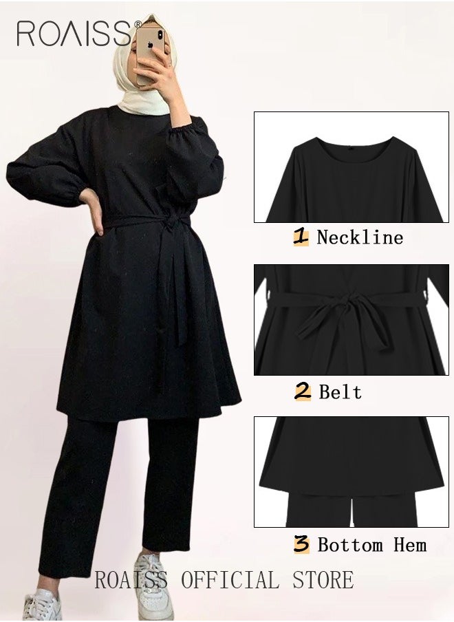 2Pcs Women's Casual Set Long-Sleeved Top + Pants of The Same Color Malay Indonesia Style Loose Casual Comfortable - pzsku/Z63B5CD9ED73A02C061D9Z/45/_/1700557800/bcc529e6-939b-471d-af89-477e36a46d94