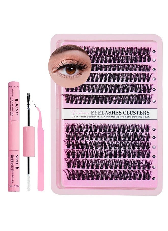 Azenlo - Azenlo Lash Extensions Cluster DIY Lashes 240pcs 40D 60D 8-16mm Eyelash Clusters Individual Lashes Lash Kit Think Band Lash Kit. - Image 1
