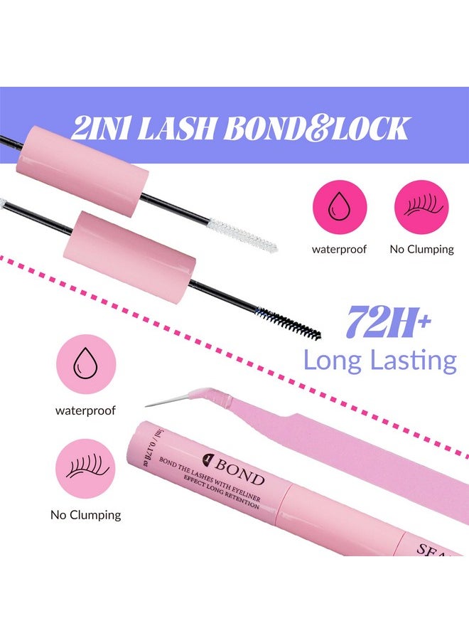 Azenlo - Azenlo Lash Extensions Cluster DIY Lashes 240pcs 40D 60D 8-16mm Eyelash Clusters Individual Lashes Lash Kit Think Band Lash Kit. - Image 1