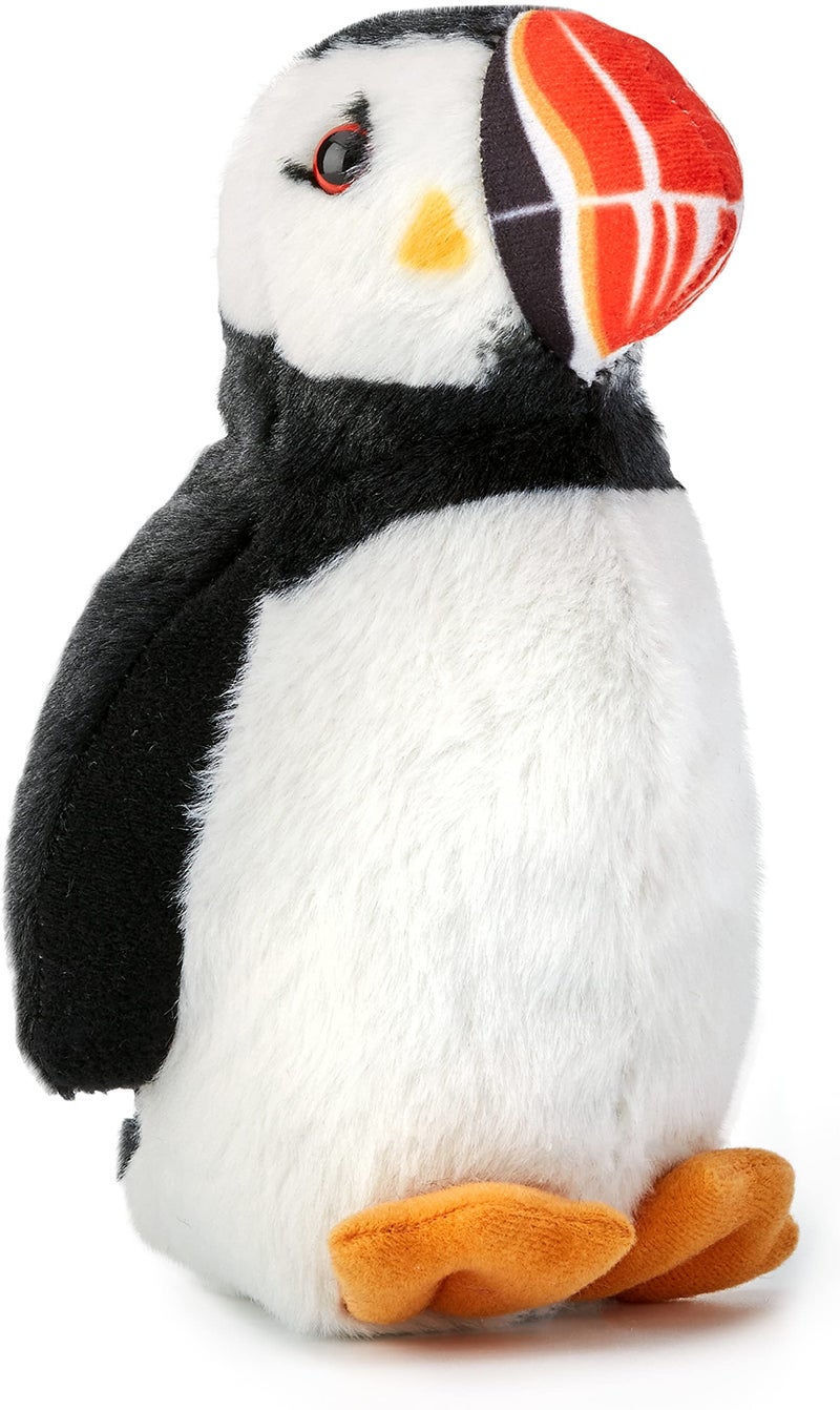 WILD REPUBLIC 19600 Frailecillo Atlntico Peluches Atlantic Puffin with Authentic Bird Sound Soft Toy for Kids 13cm BlackWhite - Image 2