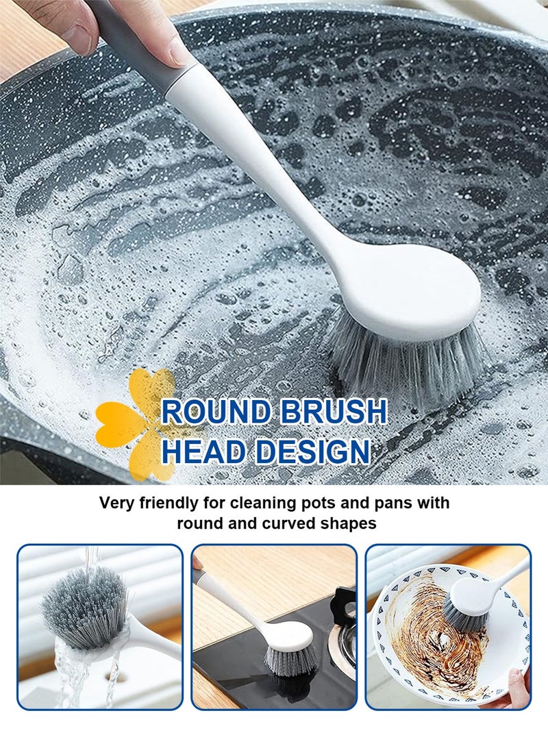 هومار كيت مجموعة فرشاة تنظيف متعددة الأغراض - عبوة من 5 فرش تنظيف للمطبخ والحمام للاستخدام المنزلي مع فرش متنوعة للأطباق والأواني والمقالي والأحواض والزجاجات - فرشاة أطباق بمقبض مريح - Image 4