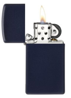 Zippo 1639 Slim Navy Blue Matte Windproof Lighter  - Image 3