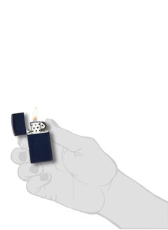 Zippo 1639 Slim Navy Blue Matte Windproof Lighter  - Image 5