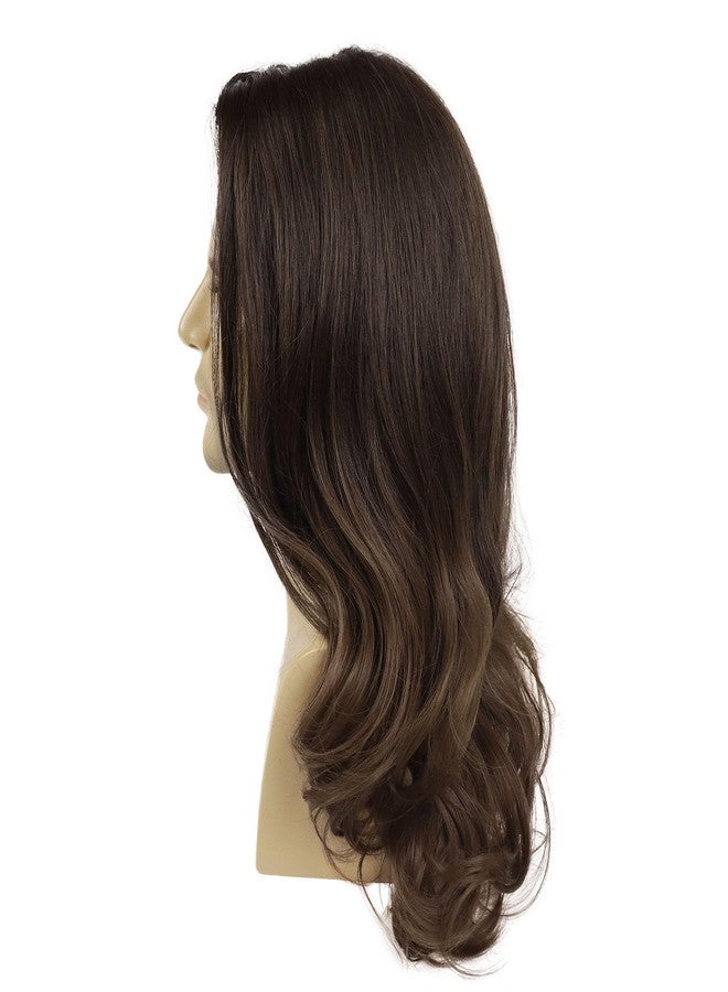 GNIMEGIL Sophisticated Long Wavy Cosplay Wig for Men in Rich Brown Natural Curly Wig Gentleman Halloween Costume Roleplay Wigs Brown in Synthetic Fiber - Image 4
