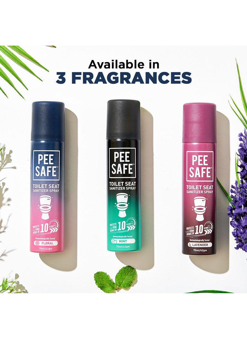 بيساف بي سيف معقم بخاخ فوري لكرسي الحمام، يقتل 99.9٪ من الجراثيم خلال 10 ثواني، يحمي من الامراض المعدية، تم اختباره من قبل أطباء الجلد، حجم مناسب للطائرة والسفر، نعناع – 75مل - Image 5