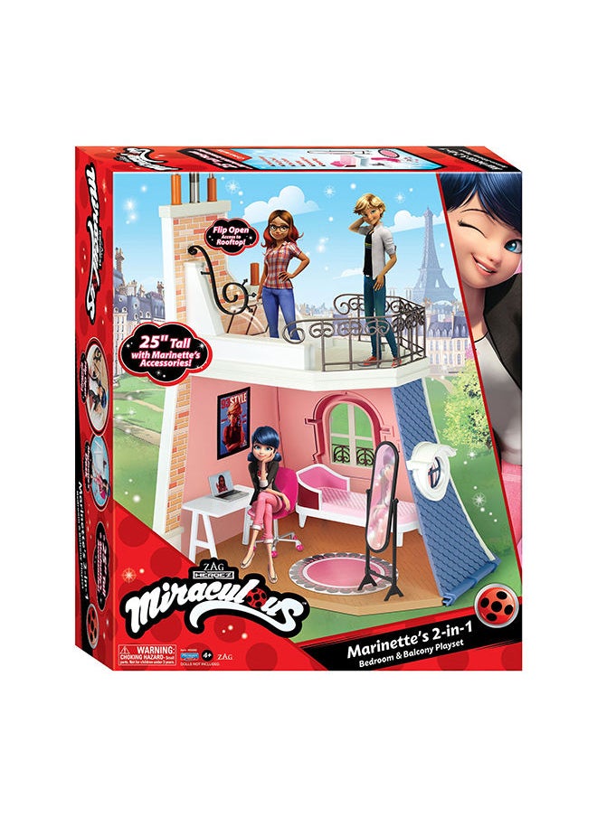 Miraculous - Marinette Bedroom And Balcony 2-In-1 Playset - Image 1