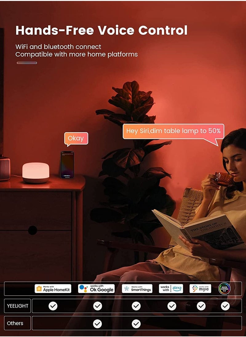 Yeelight Yeelight Smart Bedside Table Lamp RAZER D2 Dimmable RGB Touch Light for Bedroom and Living Room Compatible with Ok Google Apple Home Kit and Alexa  - Image 3