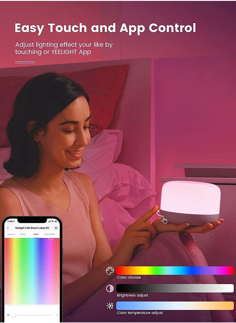 Yeelight Yeelight Smart Bedside Table Lamp RAZER D2 Dimmable RGB Touch Light for Bedroom and Living Room Compatible with Ok Google Apple Home Kit and Alexa  - Image 5