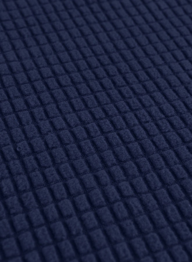 Noon East Stretch Fit Texture Sofa Cover with Elastic Bottom, Soft Slipcover Fabric - Great for Furniture Protection, Washable & Dog/Cats Friendly - 3 Seater (180-230 cm) - Navy Blue - Image 5