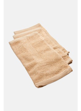 Muy Mucho 3 Pack Of Face Towel 32 x 32 cm, Beige  - Image 2