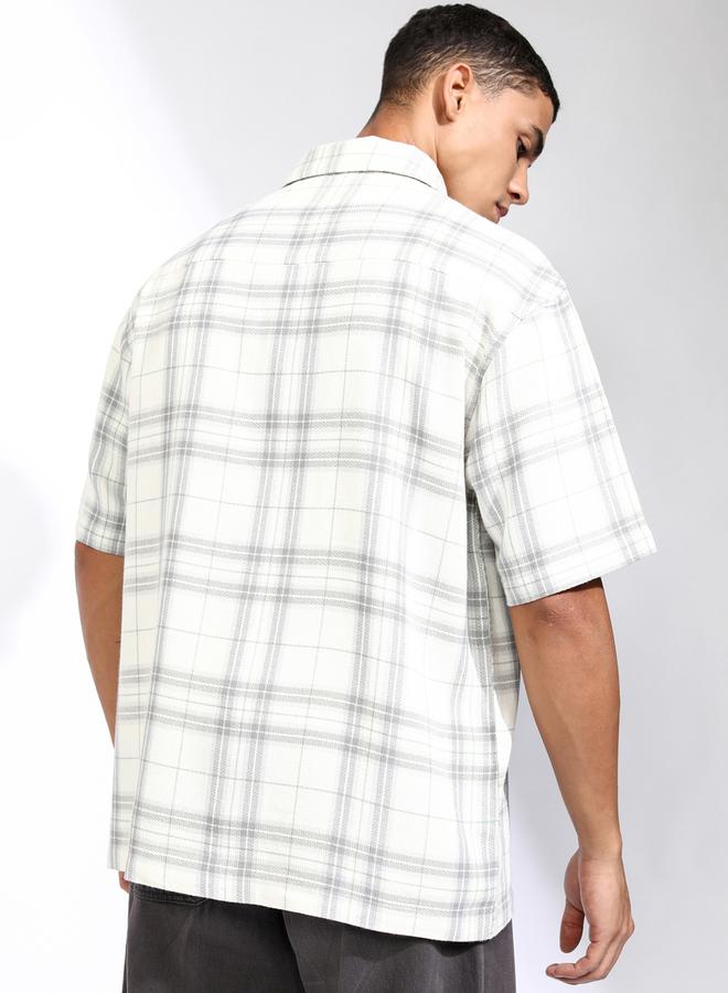 HIGHLANDER Checked Oversized Shirt with Pockets - Image 3