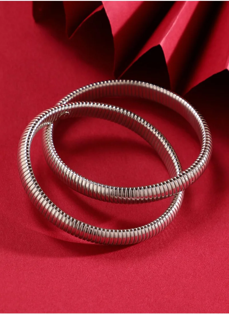 سوهي Women's The Ribbed-Intertwine Bangle Bracelet