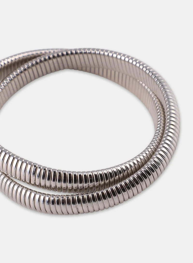 سوهي Women's The Ribbed-Intertwine Bangle Bracelet