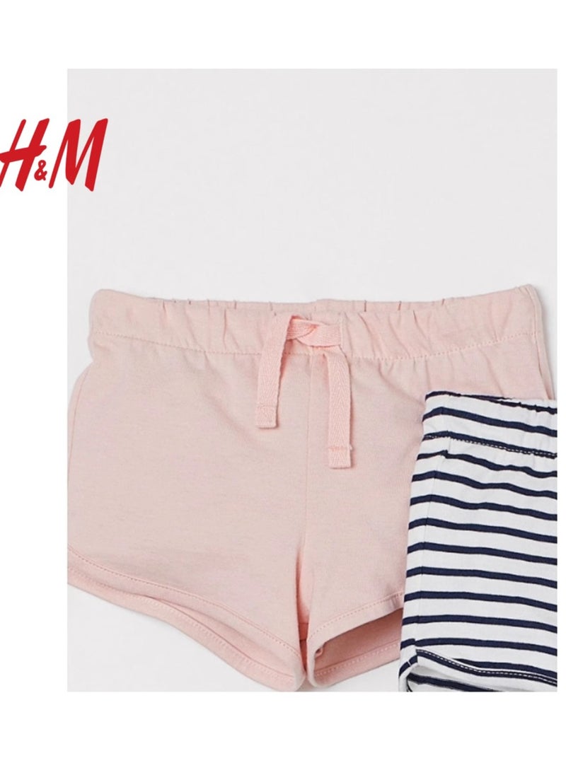 H and M - HM Children's Summer Cotton Casual Simple Elastic Waist Comfortable Casual Pants - Image 1